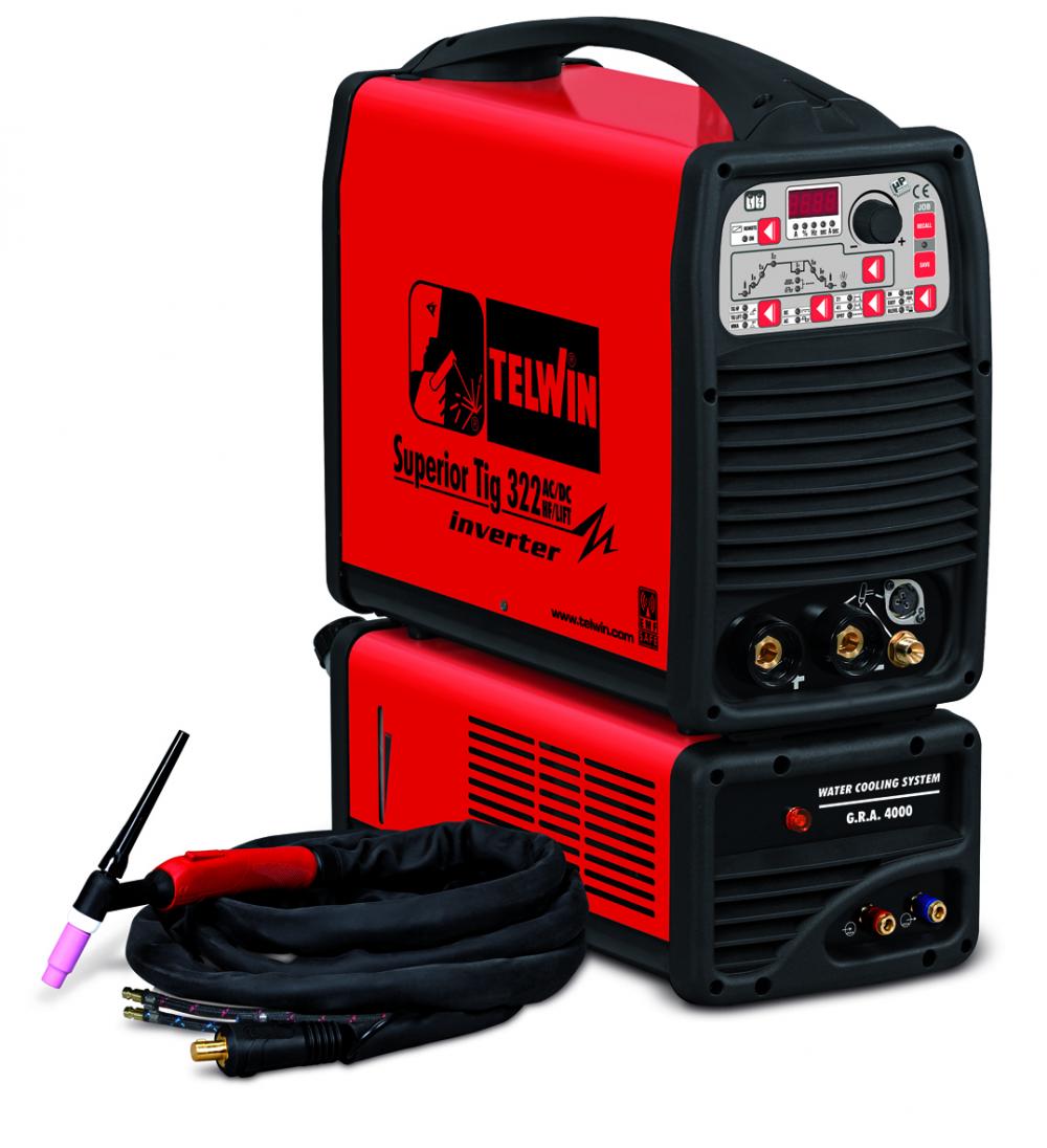 Telwin SUPERIOR TIG 322 AC/DC HF/LIFT 400V AQUA